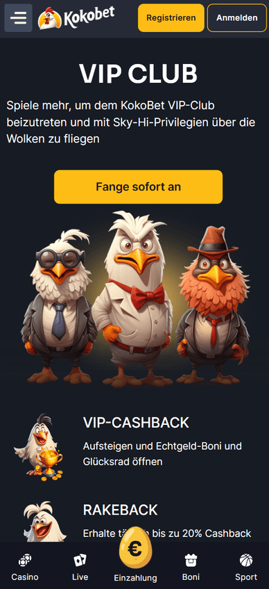 Vip System im Casino VIP-Club im Casino Online Kokobet