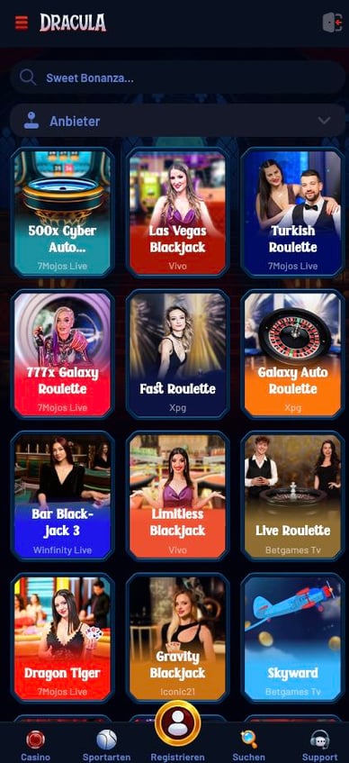 Live-Casino Dracula Live Casino