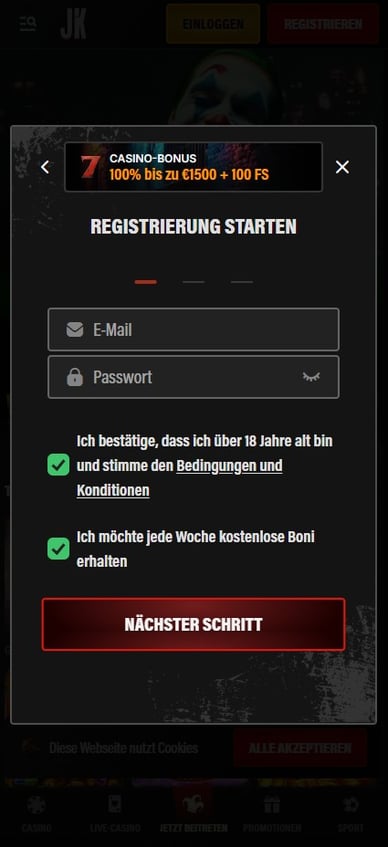 Casino Konto Erstellen Jokery Casino Registrierung