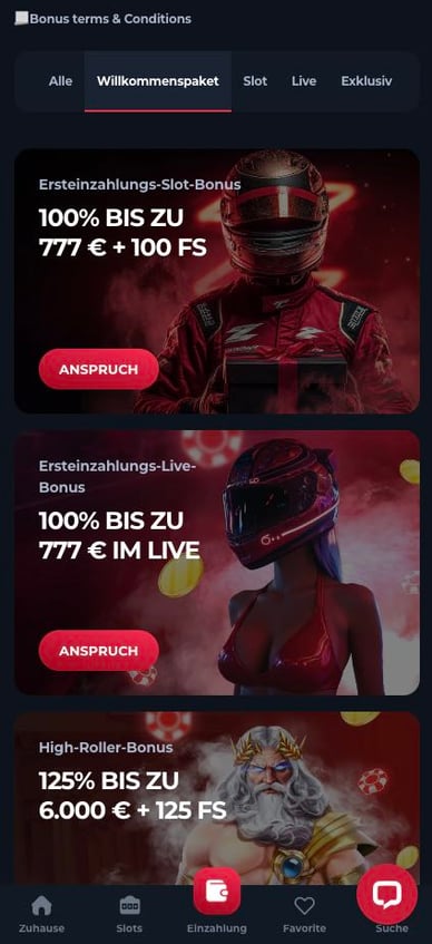 Willkommensbonus in Casino Willkommensbonus Paket Winorio-Casino