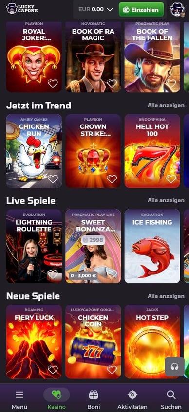 Lucky Capone Mobile Casino