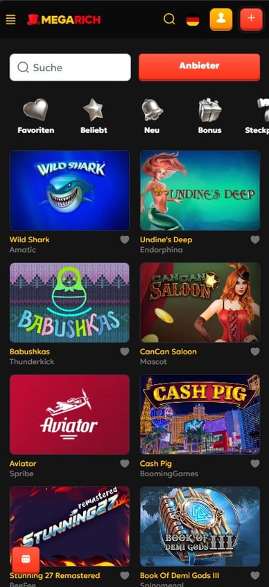 Spielautomaten in Casino Casino Megarich Slots