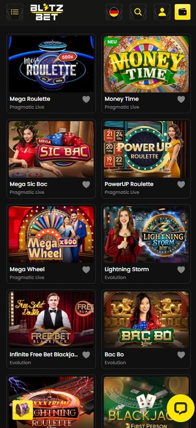 Blitzbet Live Casino