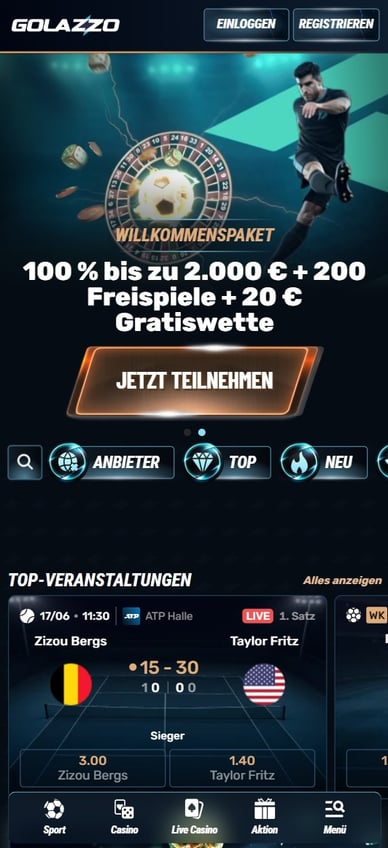 Mobil-Casino Golazzo Mobile Casino