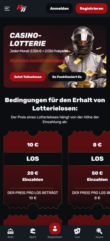 Lottery im Casino Lotterie im Casino REd Racer
