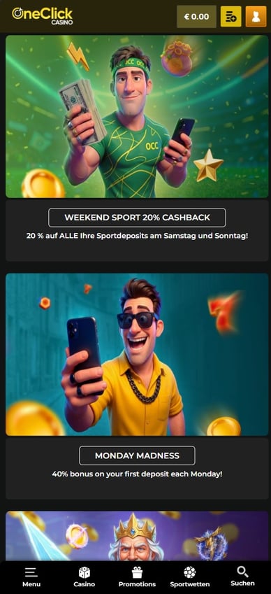 Boni im Casino One Click 