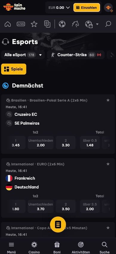 Sportwetten Casino Spin Macho Online Casino Sportwetten