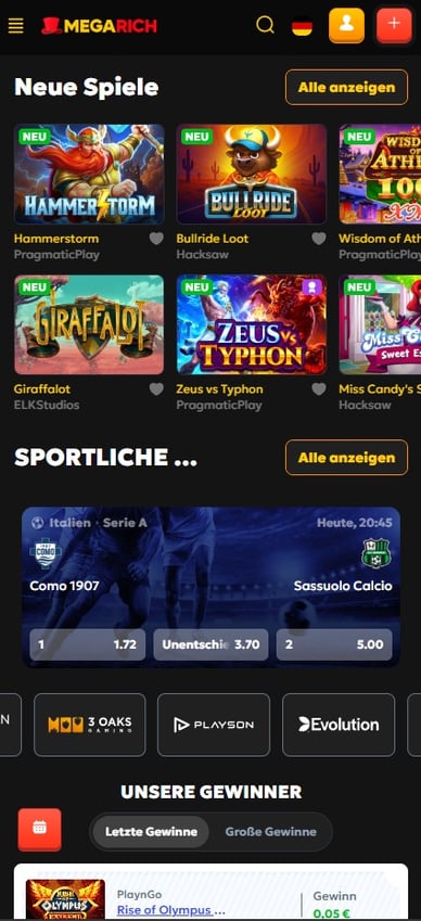 Mobil Casino Mega Rich Mobile Casino