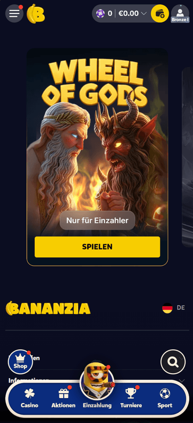 Wheels of God im Casino Bananzia Casino mit Wheels of God