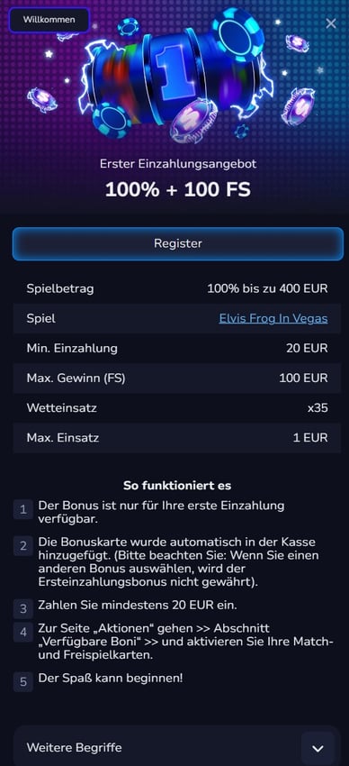 Willkommensbonus 7bit-Casino