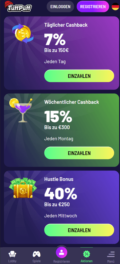 Boni im Casino Bonuses im Casino Tuff Puff