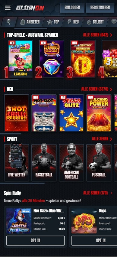 Glorion Mobile Casino