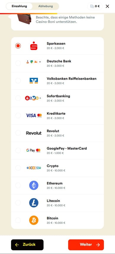 Shake Bet Casino Deposit