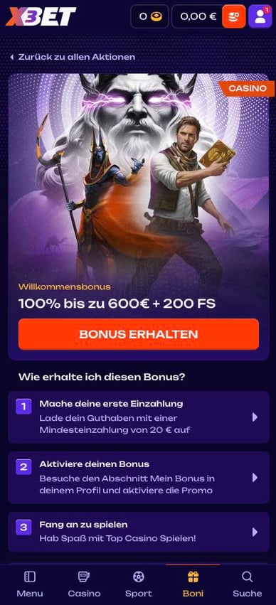 Online Casino X3bet Willkommensbonus