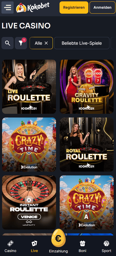 Casino-Live Kokobet Live Casino
