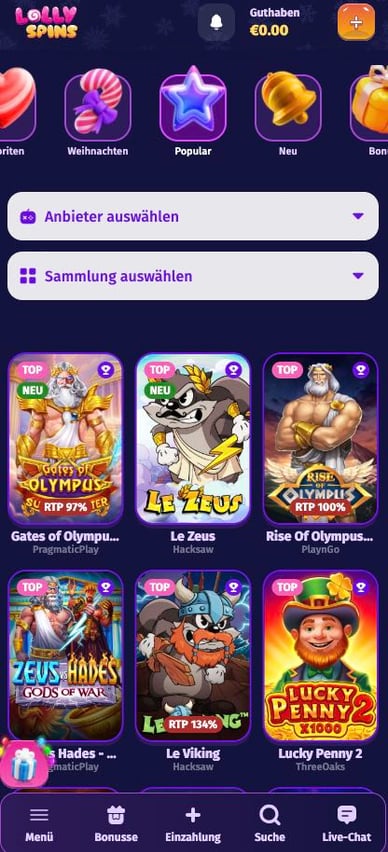 Spielautomaten in Casino Lolyspins Casino Slots