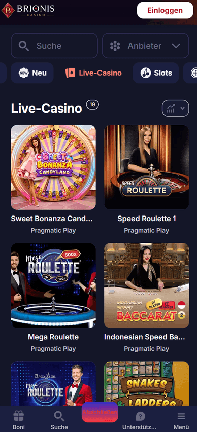 Live-Casino Brionis Live Casino