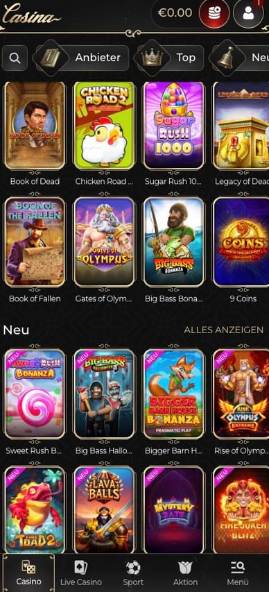 Spielautomaten in Casino Casinacasino Slots