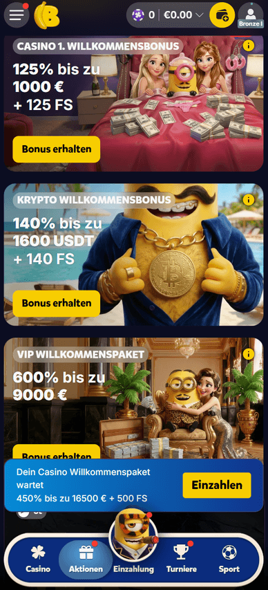 Boni im Casino Bonuses im Bananzia Online Casino