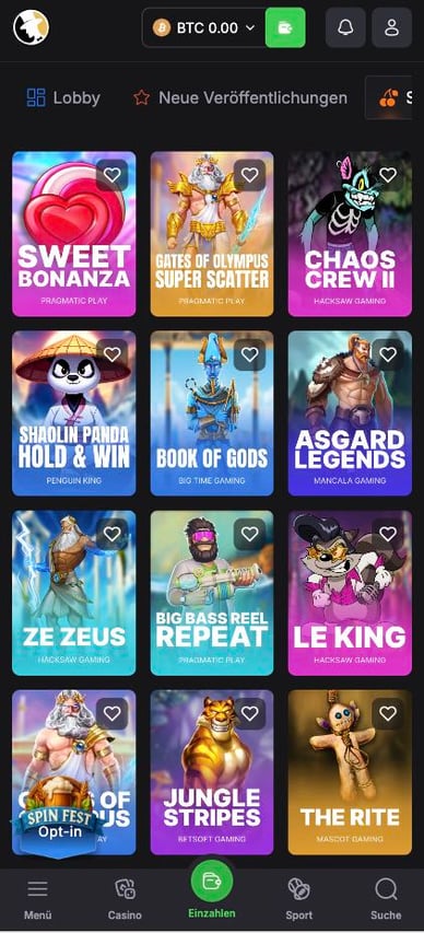 Spielautomaten Casino Slotmaschinen in Fortunejack