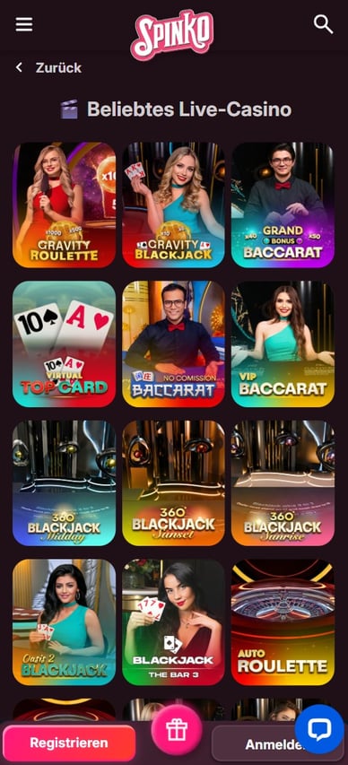 Spinko Live Casino