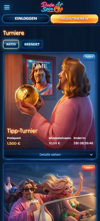 Dudespin-Casino Turniere