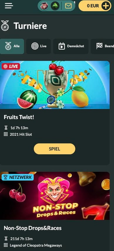 Turniersystem im Casino Turniere Lemoncasino