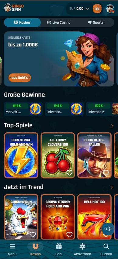 Ringospin Mobile Casino