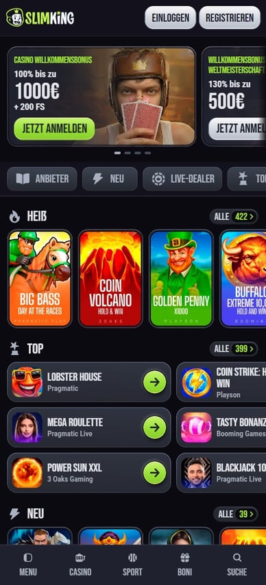 Mobil-Casino Slim King Mobile Casino