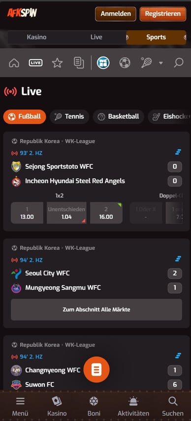 Afkspin Casino Detushland Sportwettenbereich