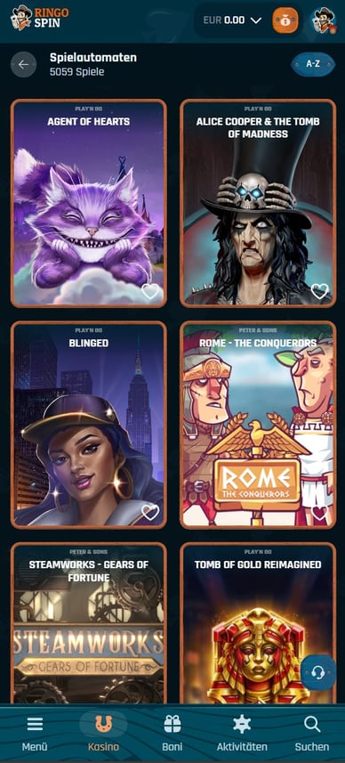 Online Casino RingoSpin Slots