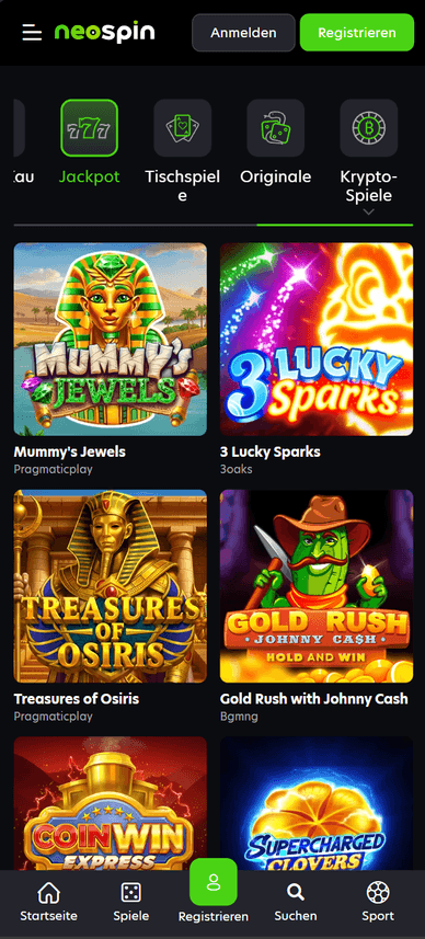 Jackpot-Casino Jackpots NeoSpin Casino
