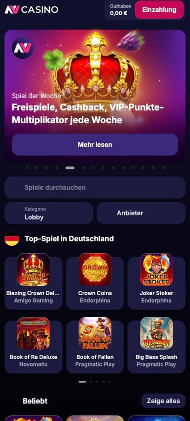 Mobile Version Nvcasino