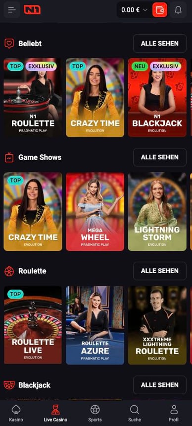 Live Spiele N1Betcasino