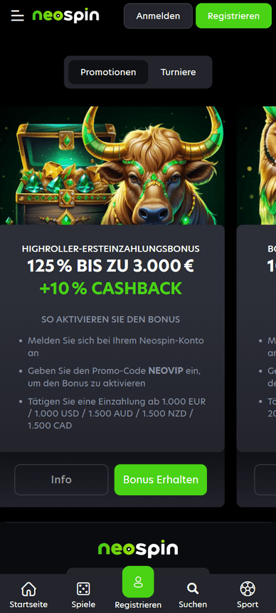Boni im Casino Bonuses im NeoSpin Online Casino