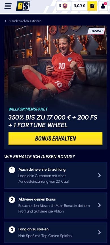 Willkommensbonus Paket im Casino Willkommensbonus Betscore Casino Online