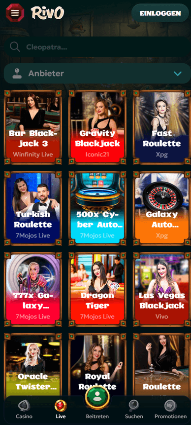 Live-Casino Rivo Live Casino