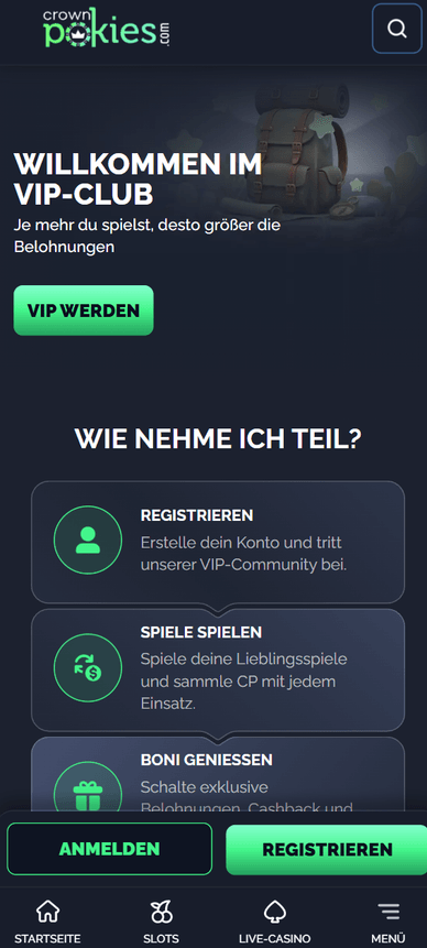 VIP Club im Casino VIP System im CrownPokies Casino Online