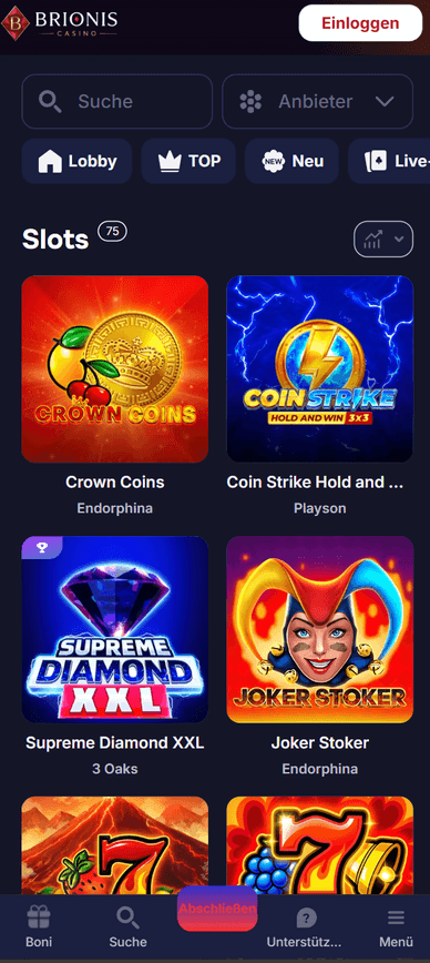 Spielautomaten mit Casino Brionis Casino mit Slots