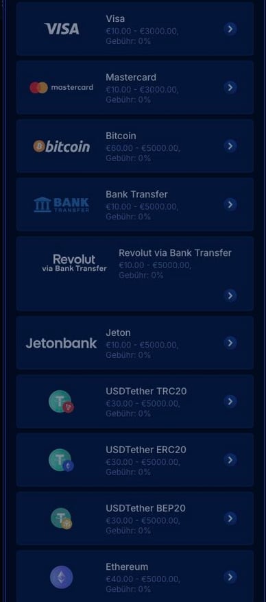 Zahlungen im Boomerang Bet Kasino