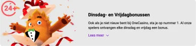 Onecasino bonussen