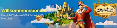Willkommensbonus Willkommensbonus im SkyHills Casino