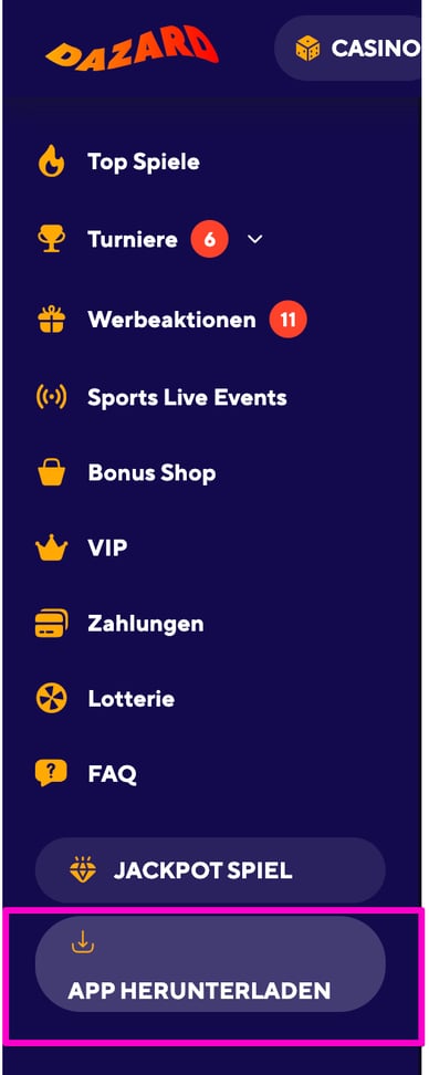 Casino App Dazard Mobile App