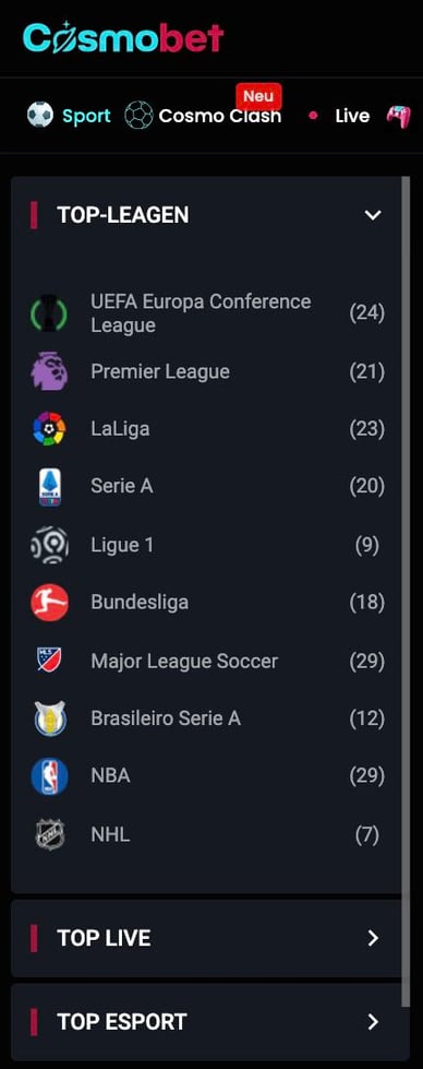 Cosmobetcasino Sport