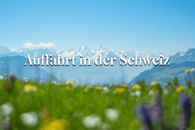 Auffahrt in der Schweiz