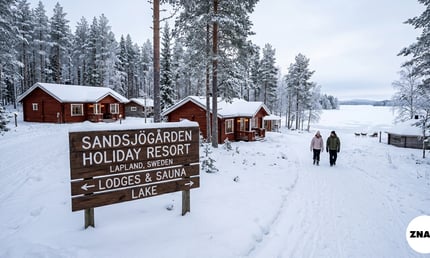 Sandsjögården – en semesteranläggning vid sjön i svenska Lappland